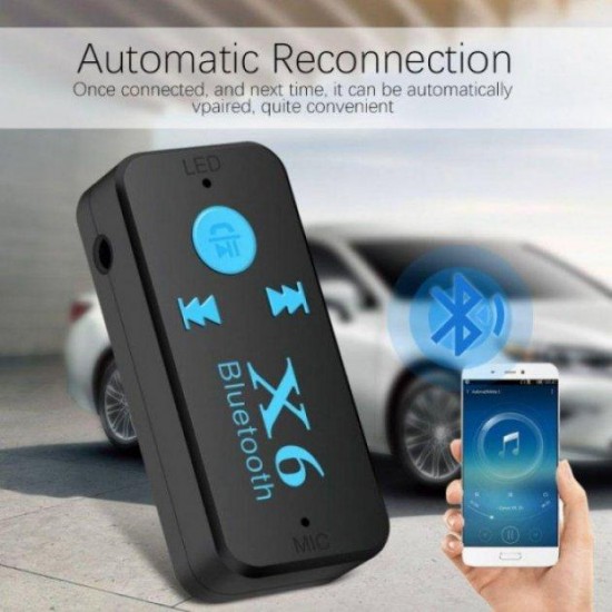 Бездротовий адаптер Bluetooth FM модулятор аудіо ресівер BT-X6