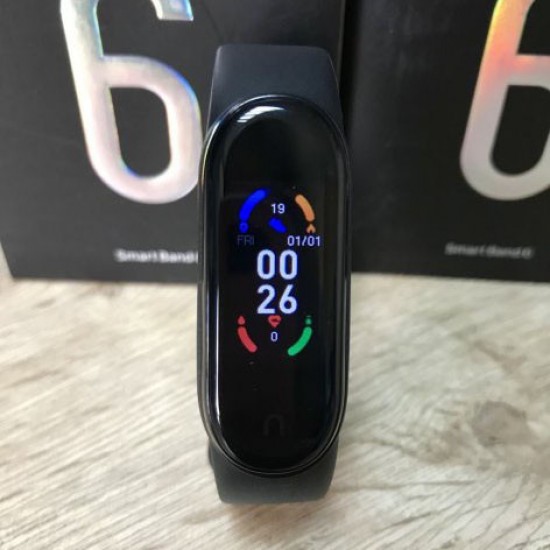 Фітнес браслет FitPro Smart Band M6 (смарт годинник, пульсоксиметр, пульс). чорний Pro Opt