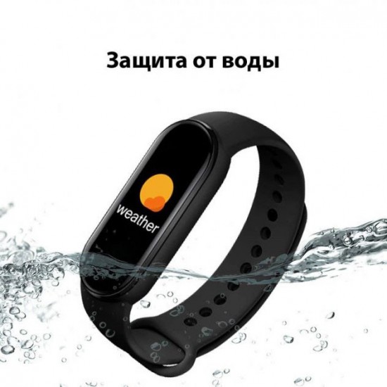 Фітнес браслет FitPro Smart Band M6 (смарт годинник, пульсоксиметр, пульс). чорний Pro Opt