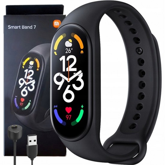 Фітнес браслет FitPro Smart Band M7 (смарт часи, пульсоксиметр, пульс). чорний Pro Opt