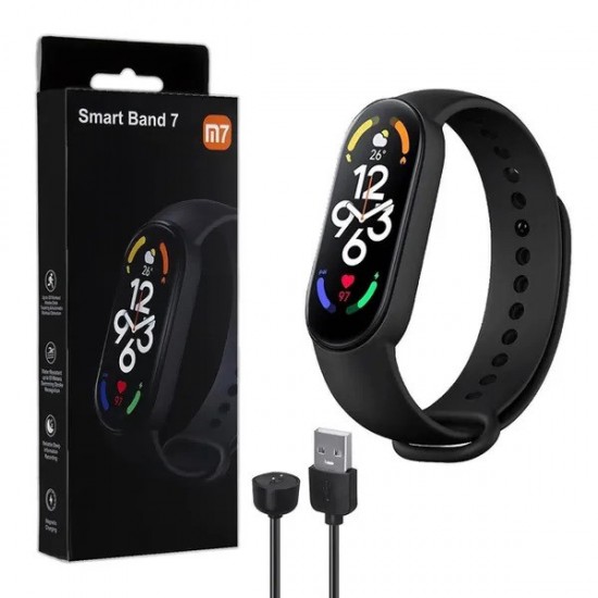 Фітнес браслет FitPro Smart Band M7 (смарт часи, пульсоксиметр, пульс). чорний Pro Opt