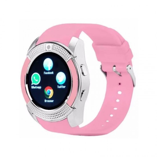 Розумний смарт-годинник Smart Watch V8. рожевий Pro Opt