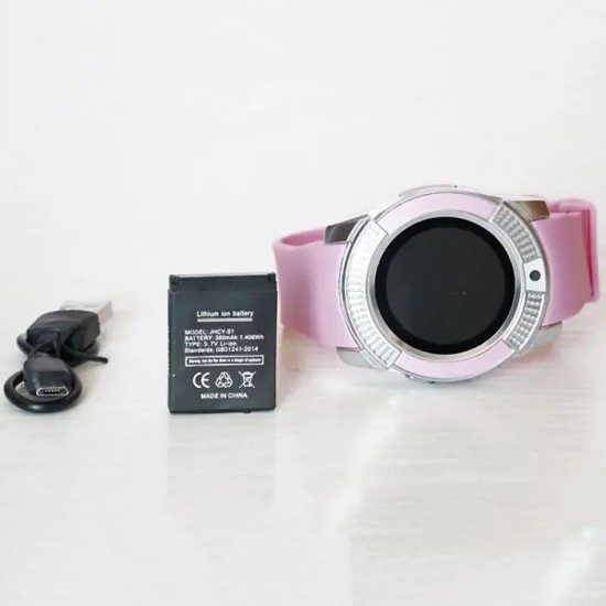 Розумний смарт-годинник Smart Watch V8. рожевий Pro Opt