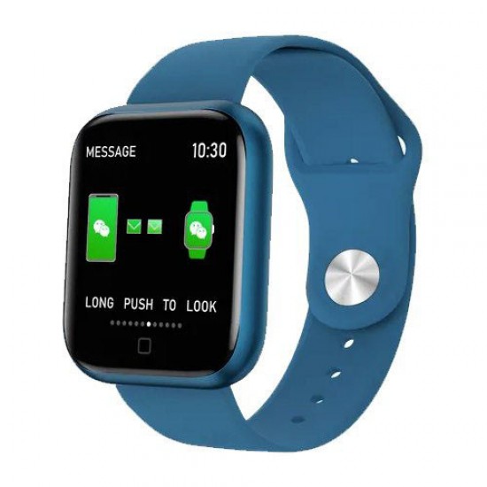 Smart Watch T80S, два браслети, температура тіла, тиск, оксиметр. синій Pro Opt