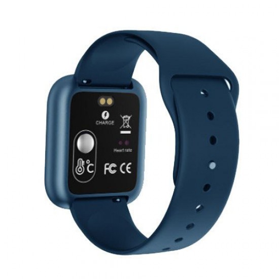 Smart Watch T80S, два браслети, температура тіла, тиск, оксиметр. синій Pro Opt
