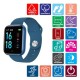 Smart Watch T80S, два браслети, температура тіла, тиск, оксиметр. синій Pro Opt