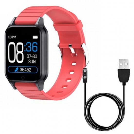 Смарт годинник Smart Watch T96 стильний із захистом від вологи та пилу з вимірюванням температура тіла. червоний Pro Opt