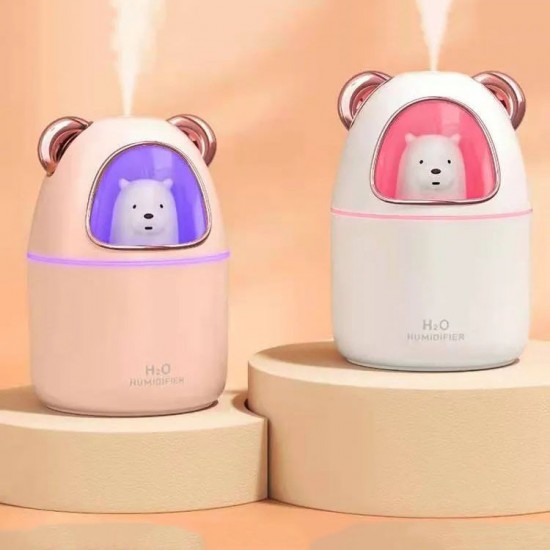 Зволожувач повітря Bear Humidifier H2O з USB арома ультразвуковий 300мл рожевий
