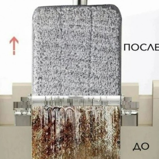 Швабра - ледар з відром в комплекті 2 в 1 Hand Free Cleaning Mop YT-200 ємність 5 л авто віджим білий