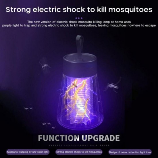 Знищувач комарів тарганів мух Electronic shock Mosquito killing lamp комах НА АКУМУЛЯТОРІ туристичний