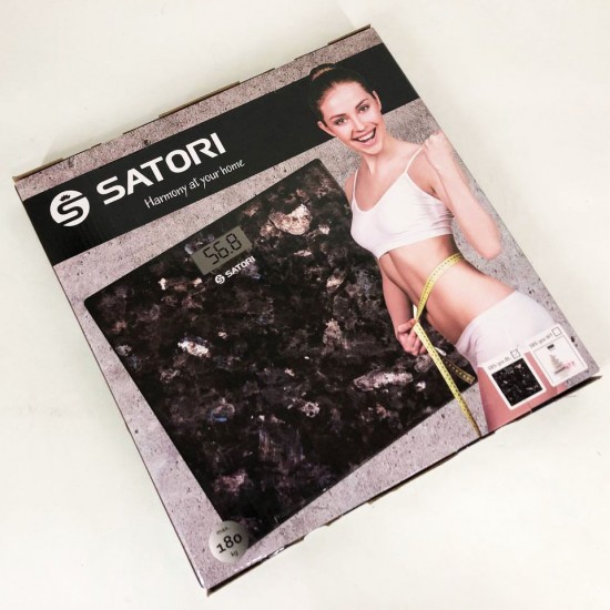 Ваги підлогові Satori SBS-301-BL до180 кг побутові електронні