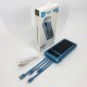 Портативний зарядний пристрій на 10000mAh, Power Bank на сонячній батареї, заряджання. синій Pro Opt