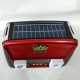 Радіоприймач Golon RX-455S USB/акумулятор сонячна панель. Червоний з чорним Pro Opt