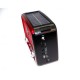 Радіоприймач Golon RX-455S USB/акумулятор сонячна панель. Червоний з чорним Pro Opt
