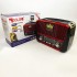 Радіоприймач Golon RX-455S USB/акумулятор сонячна панель. Червоний з чорним Pro Opt