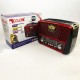 Радіоприймач Golon RX-455S USB/акумулятор сонячна панель. Червоний з чорним Pro Opt