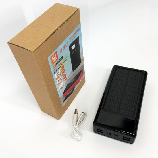 Портативна мобільна зарядка (Павербанк) POWER BANK SOLAR 60000MAH, переносний акумулятор для телефону Pro Opt