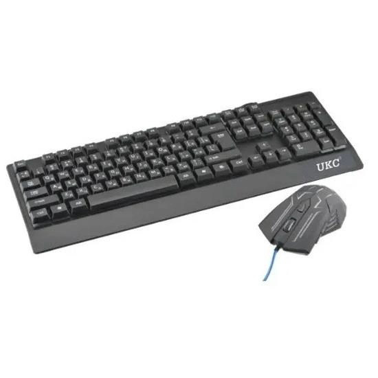 Клавіатура+мишка UKC з LED підсвічуванням від USB M-710, клавіатура ігрова з підсвічуванням та мишкою Pro Opt