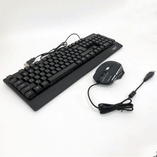 Клавіатура+мишка UKC з LED підсвічуванням від USB M-710, клавіатура ігрова з підсвічуванням та мишкою Pro Opt