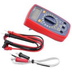 Цифровий мультиметр DT 33 C DIGITAL професійний тестер з проводами в комплекті червоний