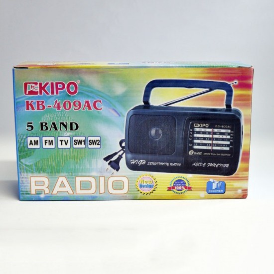 Радіоприймач Kipo KB-409 AC потужний радіо FM c usb живлення від батареї R20 або від мережі Чорний Pro Opt