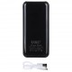 Мобільна зарядка портативна Power Bank 9600mAh UKC, Зовнішній акумулятор, Зарядка power bank. чорний Pro Opt