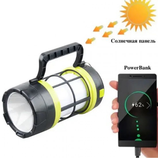 Потужний ліхтарик із Powerbank акумулятором 910-LED 912 COB кемпінговий діодний світильник Pro Opt
