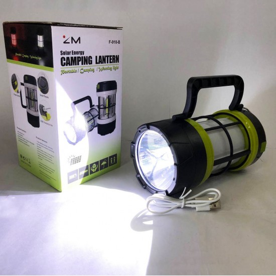 Потужний ліхтарик із Powerbank акумулятором 910-LED 912 COB кемпінговий діодний світильник Pro Opt