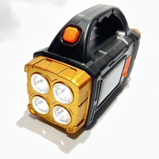 Ліхтарик HB-2678 25W+ TR50 2COB переносний з Повербанком сонячна панель помаранчевий Pro Opt