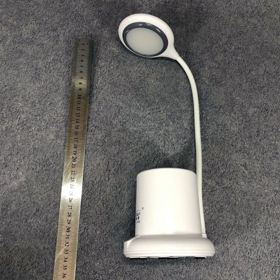 Настільна лампа з USB Delux Tedlux TL-1006 1009 на акумуляторі органайзер світильник гнучкий білий Pro Opt