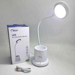 Настільна лампа з USB Delux Tedlux TL-1006 1009 на акумуляторі органайзер світильник гнучкий білий Pro Opt