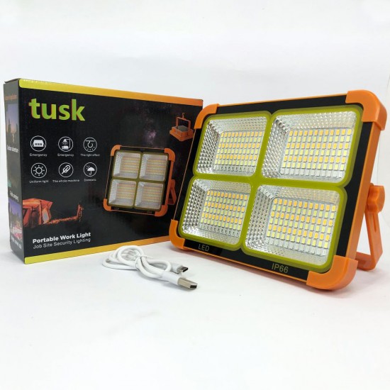 Прожектор ліхтар Solar LED light TR50 12000 mAH вбудований Повербанк сонячна панель Pro Opt