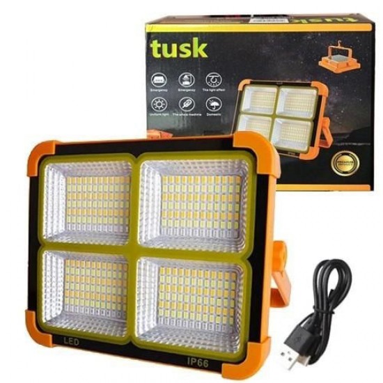 Прожектор ліхтар Solar LED light TR50 12000 mAH вбудований Повербанк сонячна панель Pro Opt