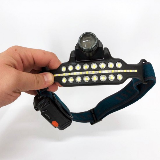 Потужний ліхтар налобний BL-W690-LTS TD90 SMD white+red сенсорний датчик руху Pro Opt