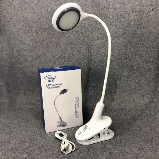 Настільна лампа Delux Tedlux TL-1009 K 1010 LED на гнучкій ніжці з прищіпкою домашня Pro Opt