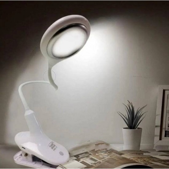 Настільна лампа Delux Tedlux TL-1009 K 1010 LED на гнучкій ніжці з прищіпкою домашня Pro Opt