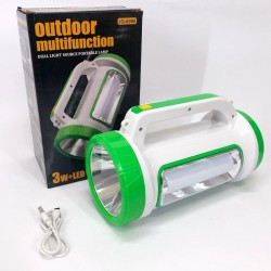 Ручний ліхтар 6088-LED TR 50 COB з функцією PowerBank світильник для кемпінгу зелений Pro Opt