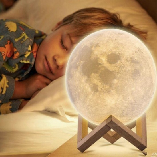 Нічник світильник Moon Lights Lamp LED USB нічник Місяць луна на підставці