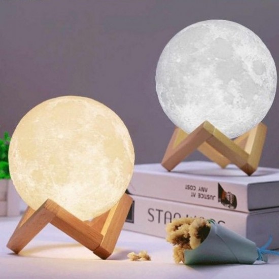 Нічник світильник Moon Lights Lamp LED USB нічник Місяць луна на підставці