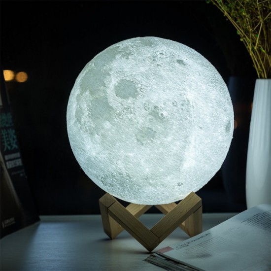 Нічник світильник Moon Lights Lamp LED USB нічник Місяць луна на підставці