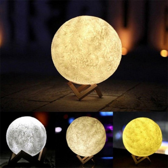 Нічник світильник Moon Lights Lamp LED USB нічник Місяць луна на підставці
