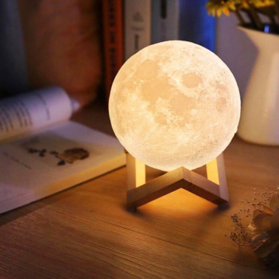 Нічник світильник Moon Lights Lamp LED USB нічник Місяць луна на підставці