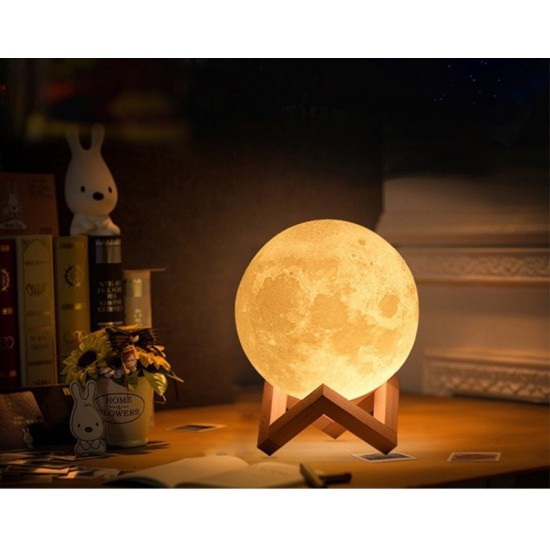 Нічник світильник Moon Lights Lamp LED USB нічник Місяць луна на підставці