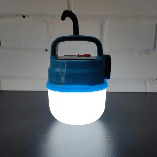 Ліхтарик LED 8834 з гачком для підвішування із сонячною панеллю синій Pro Opt