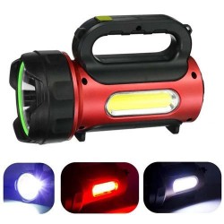 Потужний ліхтар стробоскоп T93-LED T93 COB з PowerBank 7 режимів сонячна батарея