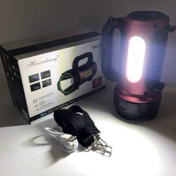 Потужний ліхтар стробоскоп T93-LED T93 COB з PowerBank 7 режимів сонячна батарея
