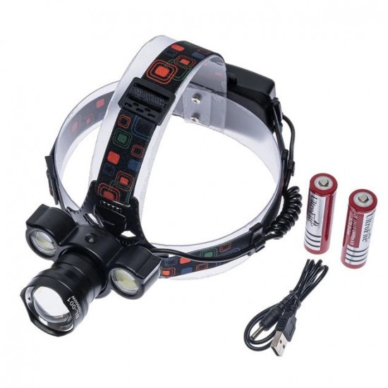 Ліхтарик налобний HeadLight BL-001 діоди T6 H90 Cob із usb зарядкою ЛИЗНА Pro Opt