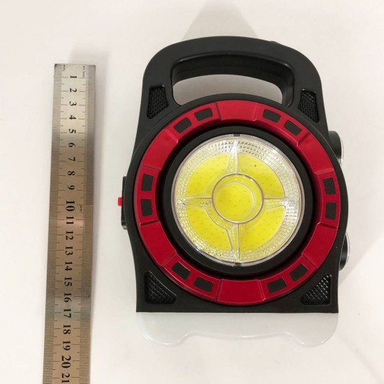 Прожекторний ліхтар 6678С-3LED+5COB TR50 S із сонячною панеллю вбудований Power Bank акумулятор Pro Opt