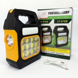 Ліхтарик JY-978D-LED+12COB 966 R світлодіодний з power bank прожектор жовтий Pro Opt