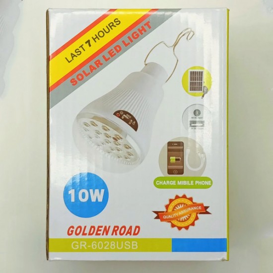 Лампа ліхтар Golden Road GR 6028 T70 USB на сонячній панелі яскравий світильник Pro Opt